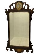 Early 20th century Chippendale style mahogany wall mirror