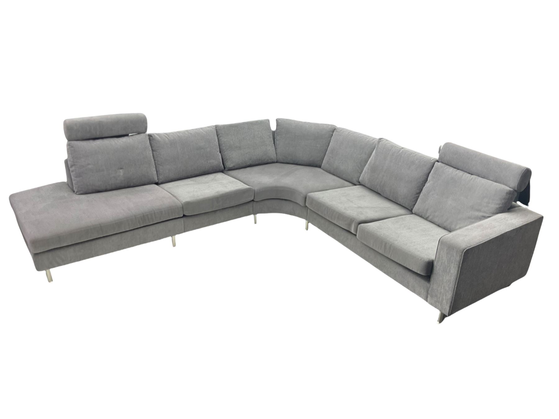BoConcept 'Indivi 2' corner lounge sofa in grey Matera fabric - Image 2 of 8