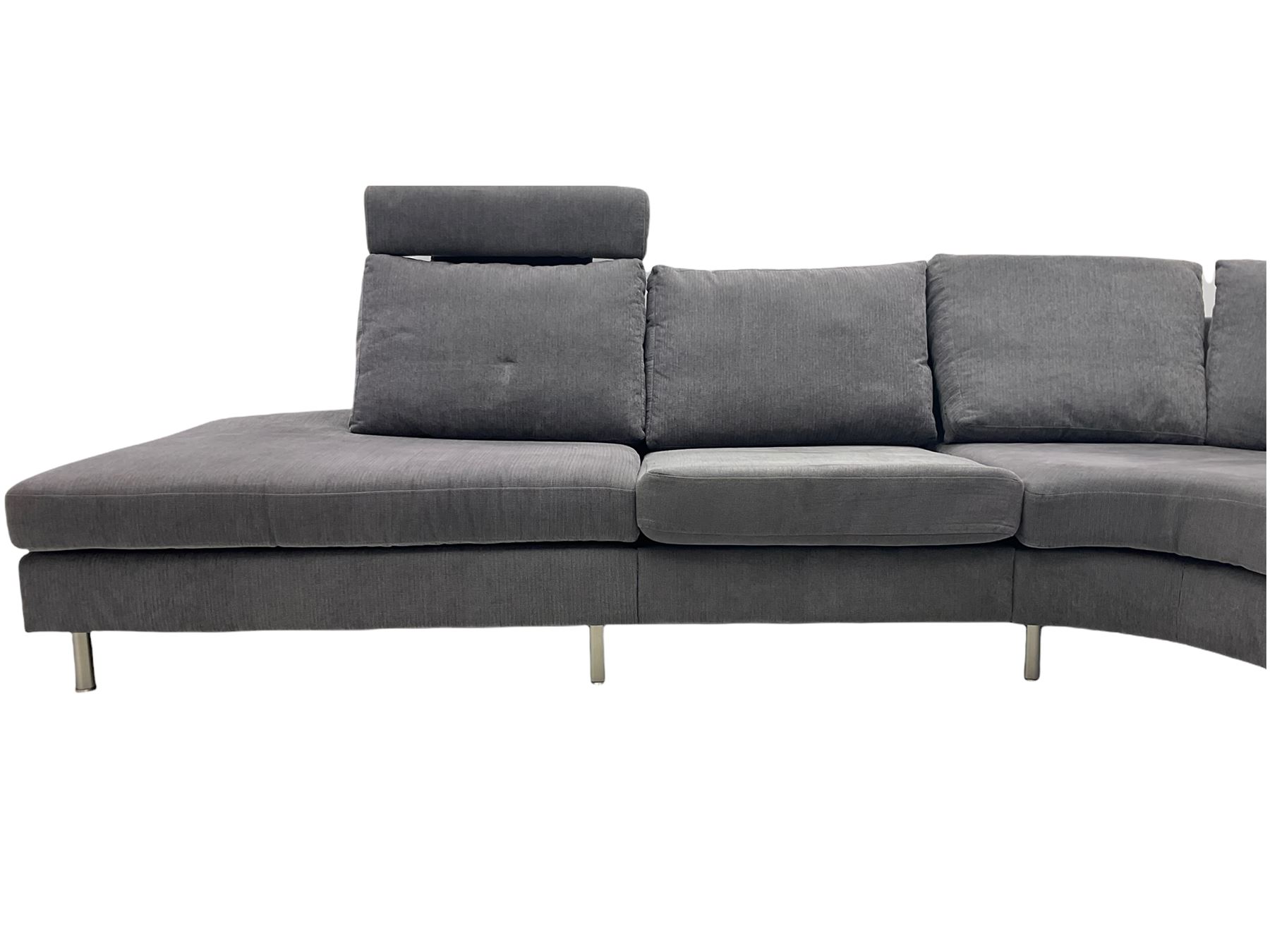 BoConcept 'Indivi 2' corner lounge sofa in grey Matera fabric - Image 4 of 8