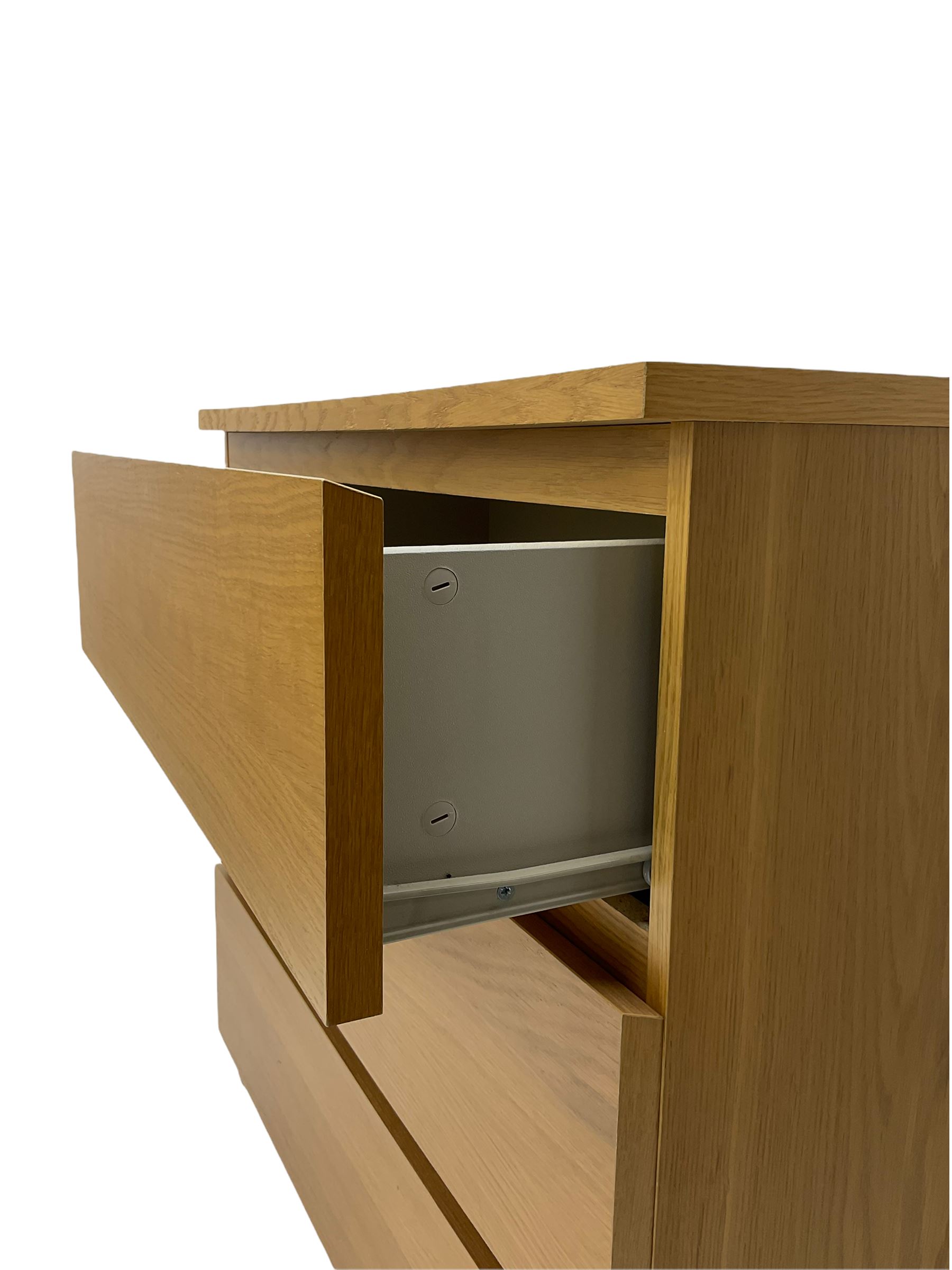 Ikea light oak three drawer chest - Image 4 of 6