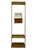 Futon Company - hallstand fitted with hooks and two shelves (W55cm