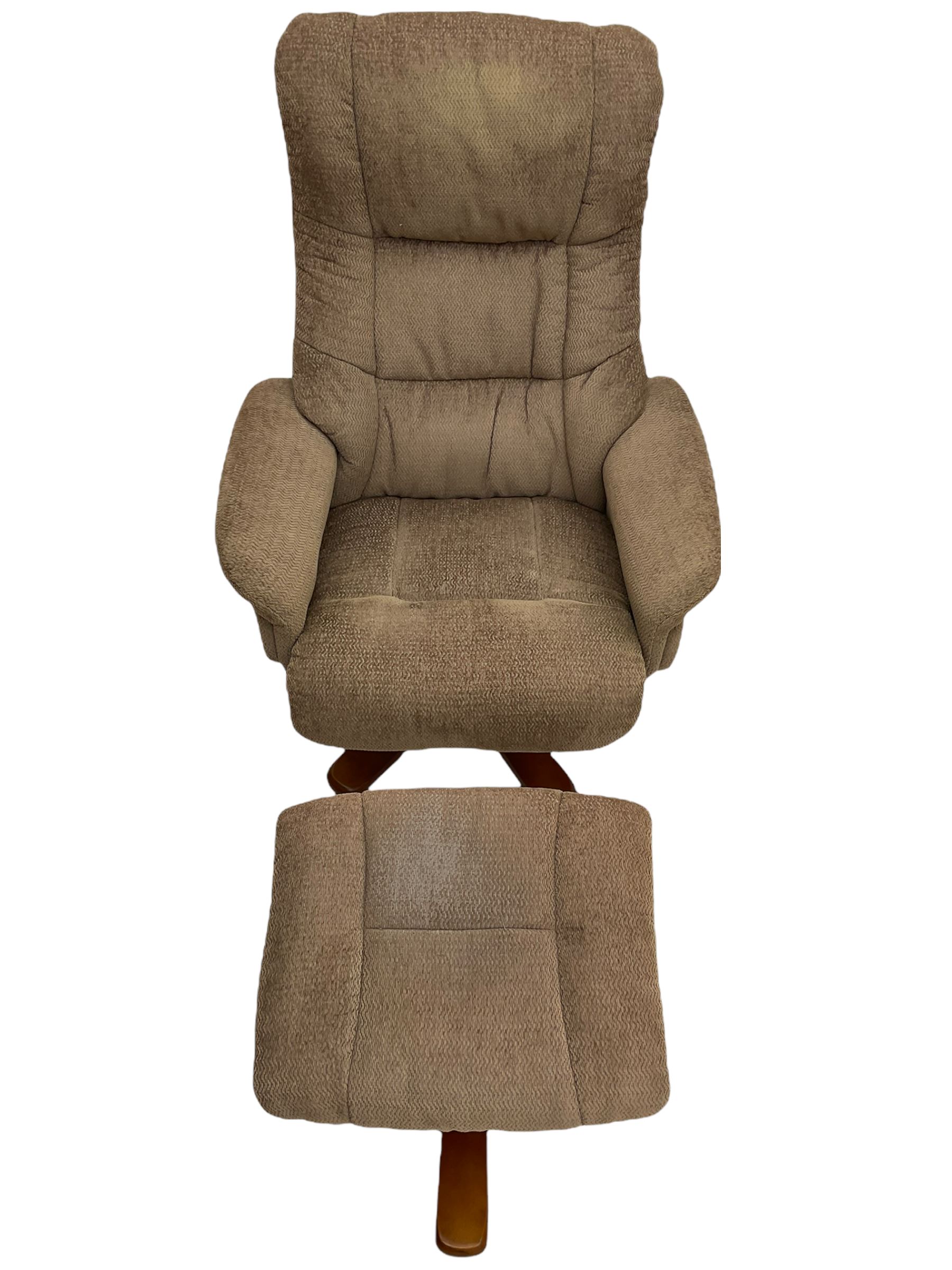 Contemporary lounge chair with matching footstool - Image 14 of 14