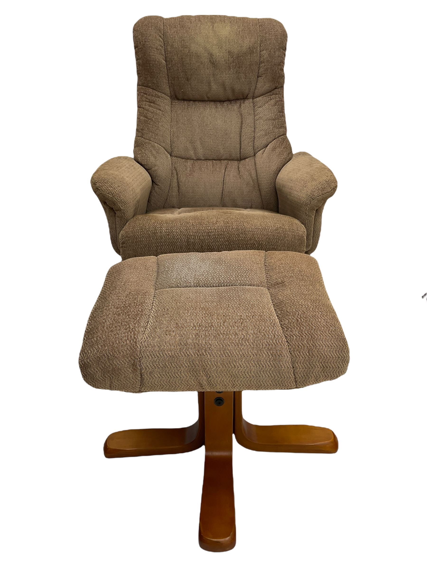 Contemporary lounge chair with matching footstool - Image 13 of 14