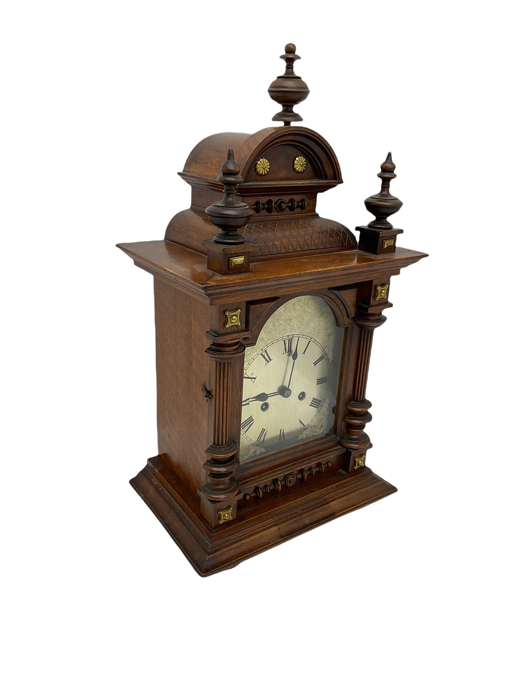A late 19th century twin train striking mantle clock manufactured in Germany by Phillip Hass & Sohn - Image 2 of 4