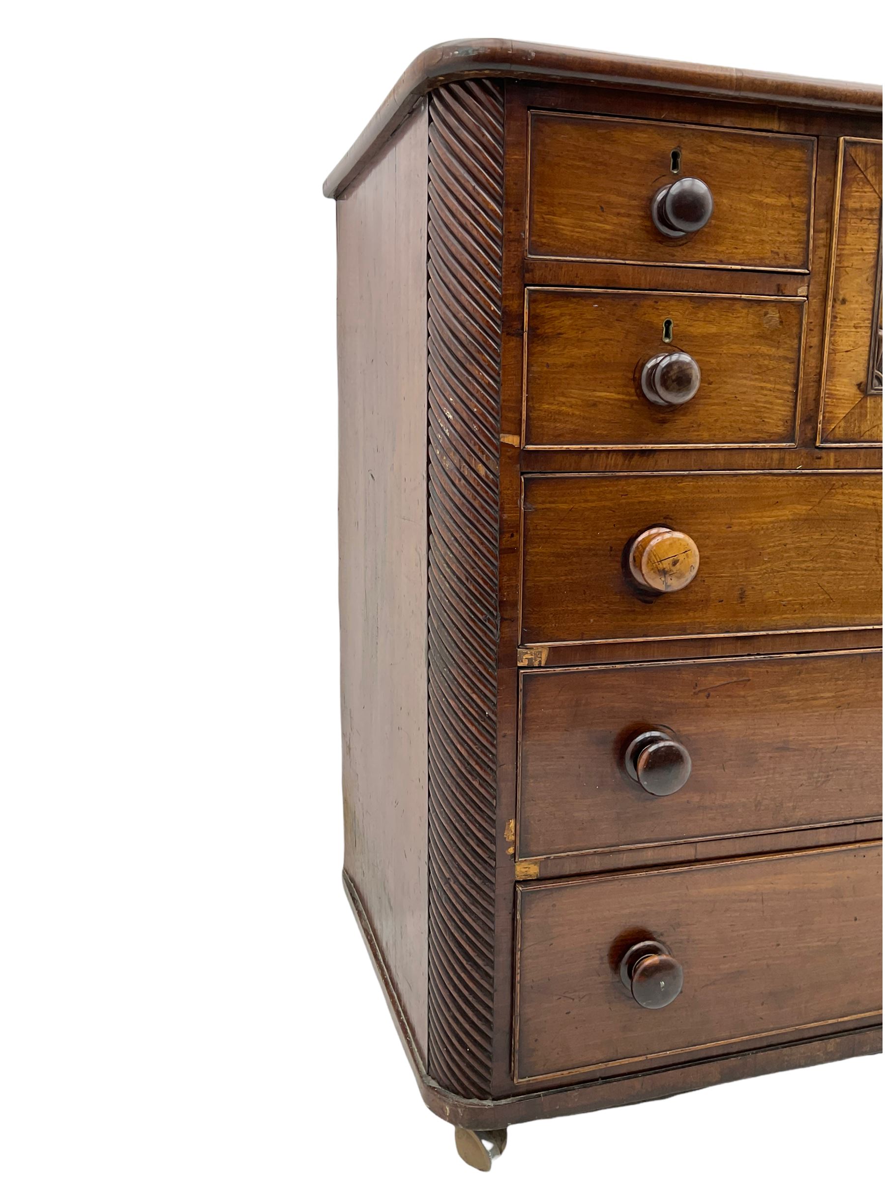 Early 19th century mahogany chest - Image 7 of 9