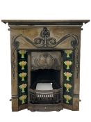 Art Nouveau style iron fireplace