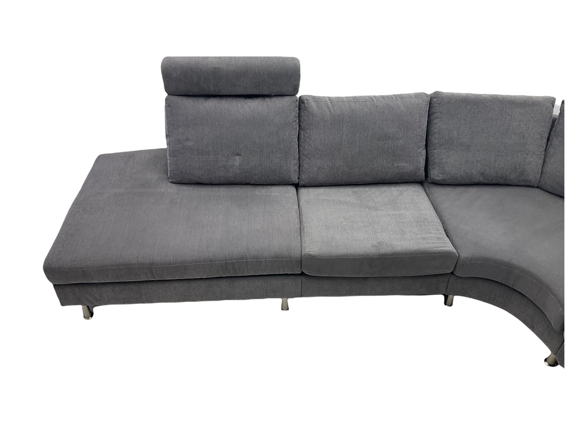 BoConcept 'Indivi 2' corner lounge sofa in grey Matera fabric - Image 5 of 8