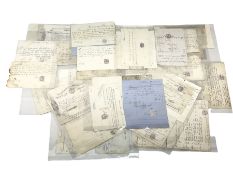 Postal history and ephemera including Victorian letters and receipts many with one penny lilac stamp