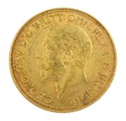 King George V 1929 gold full sovereign coin