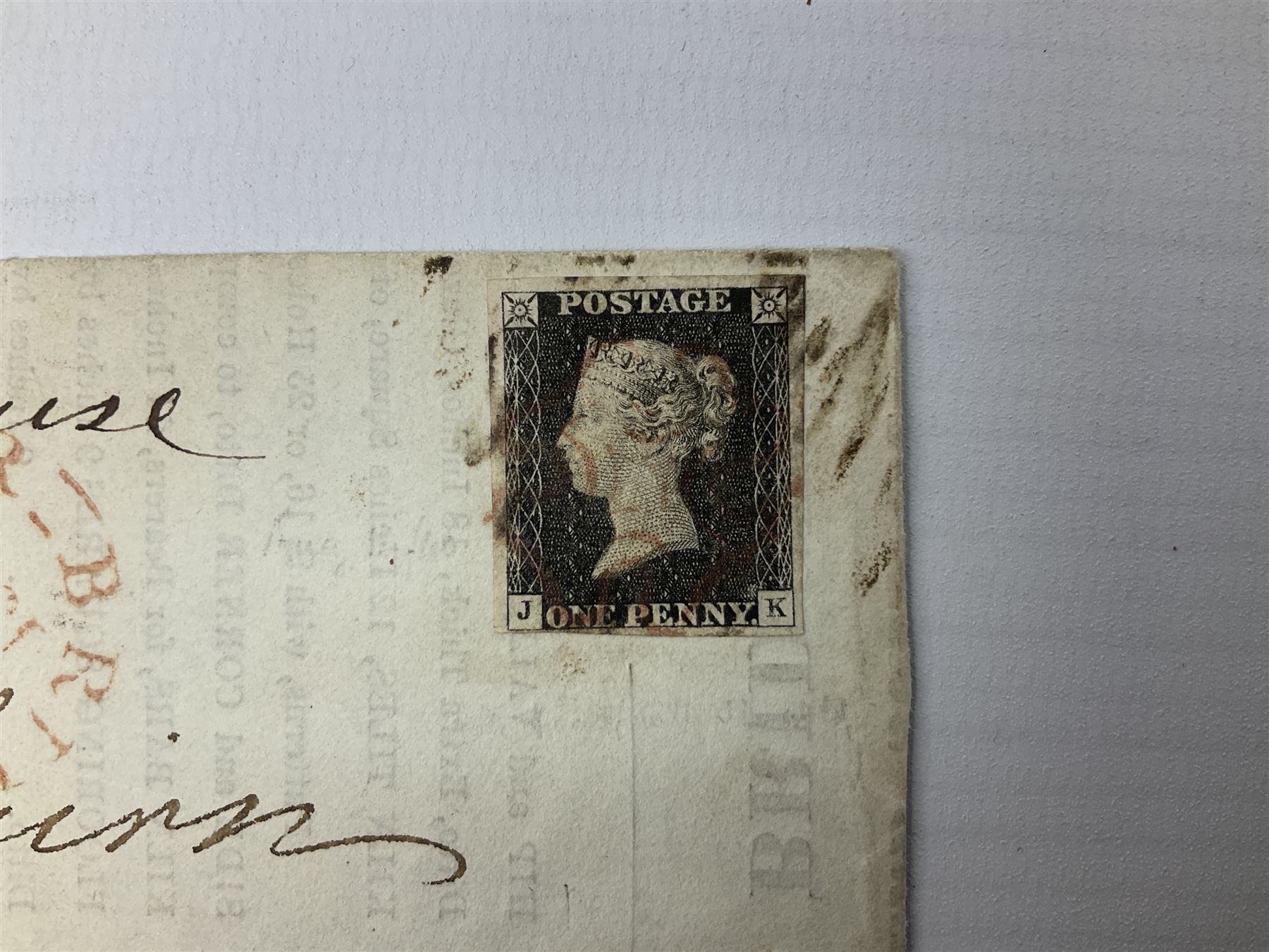 Queen Victoria penny black stamp on advertisement letter 'Browne & Compy Bridgwater' - Image 2 of 5