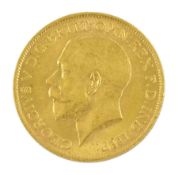 King George V 1917 gold full sovereign coin
