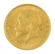 King George V 1913 gold full sovereign coin