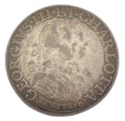 Silver medallion commemorating the marriage of King George III and Princess Charlotte in 1761