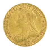 Queen Victoria 1897 gold full sovereign coin