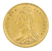 Queen Victoria 1891 gold half sovereign coin