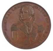 Admiral Lord Nelson commemorative bronze medallion