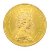 Queen Elizabeth II 1974 gold full sovereign coin