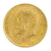 King George V 1922 gold full sovereign coin