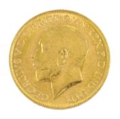 King George V 1921 gold full sovereign coin