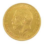 King George V 1925 gold full sovereign coin