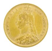 Queen Victoria 1890 gold half sovereign coin