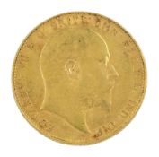 King Edward VII 1908 gold full sovereign coin