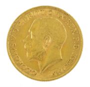 King George V 1911 gold full sovereign coin