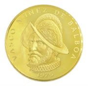 Panama 1975 gold one hundred balboa coin