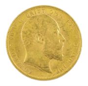 King Edward VII 1906 gold full sovereign coin