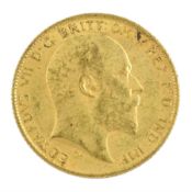 King Edward VII 1904 gold half sovereign coin