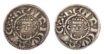 Two John (1199-1216) short cross hammered silver coins