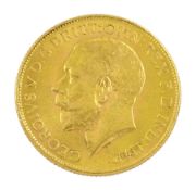 King George V 1928 gold full sovereign coin