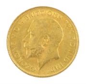 King George V 1926 gold half sovereign coin