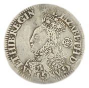 Elizabeth I 1562 milled silver sixpence coin