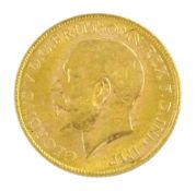 King George V 1923 gold full sovereign coin