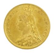 Queen Victoria 1887 gold half sovereign coin