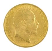 King Edward VII 1907 gold full sovereign coin