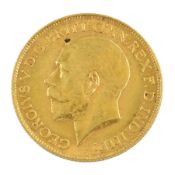 King George V 1914 gold full sovereign coin