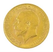 King George V 1924 gold full sovereign coin