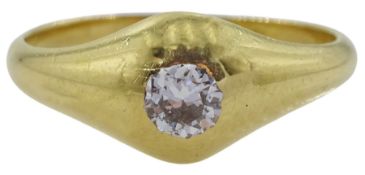 Early 20th century single stone diamond ring