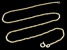 18ct gold twisted rope necklace