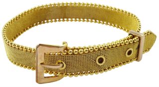 Early 20th century gold buckle bracelet