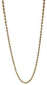 9ct gold rope twist necklace