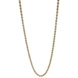 9ct gold rope twist necklace