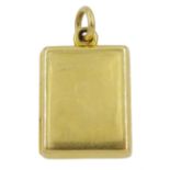 Early-mid 20th century 18ct gold hinged locket pendant