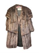 Ladies mink fur jacket and a mink shawl