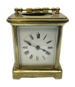 French brass framed carriage clock