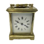 French brass framed carriage clock