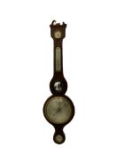 A mid Victorian mercury wheel barometer retailed by Thomas Grey of Newton Stewart