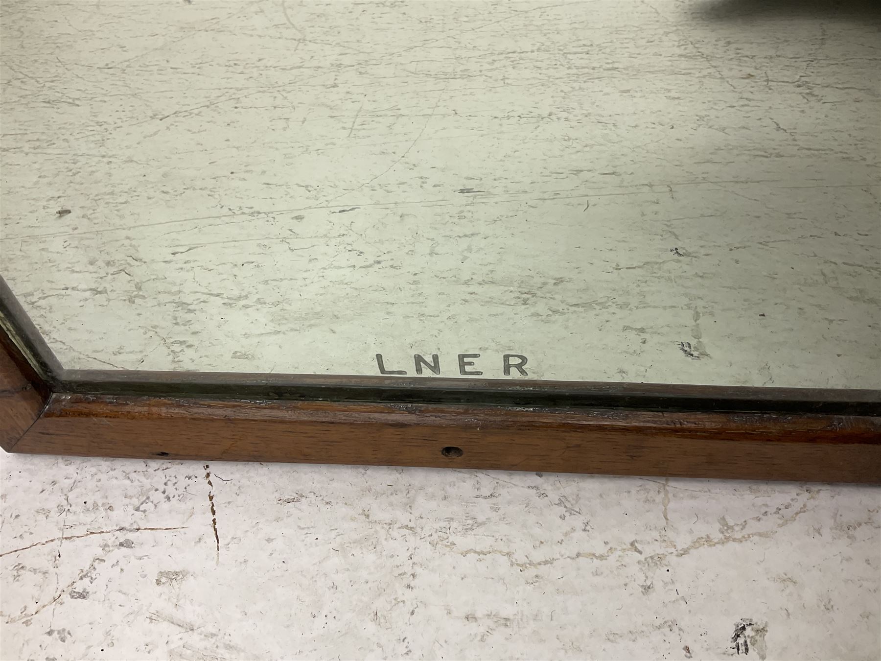 LNER wall mirror in wooden frame - Image 2 of 3